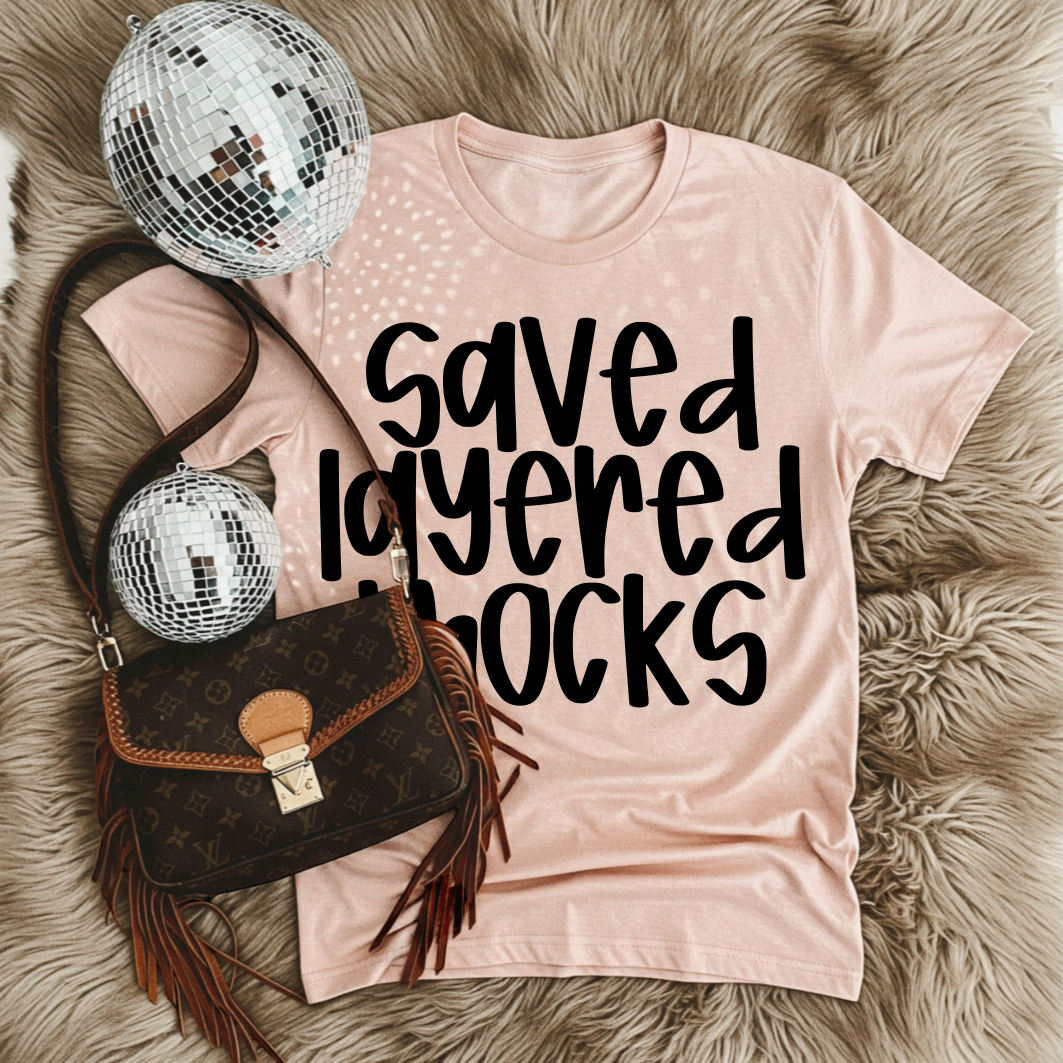 UNBRANDED LIGHT PINK LAYERED MOCK