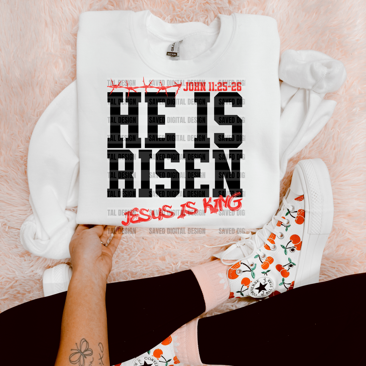 HE IS RISEN BLACK + WHITE VERSION