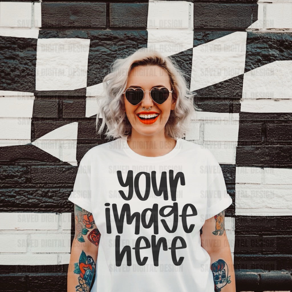 UNBRANDED WHITE T-SHIRT MOCK