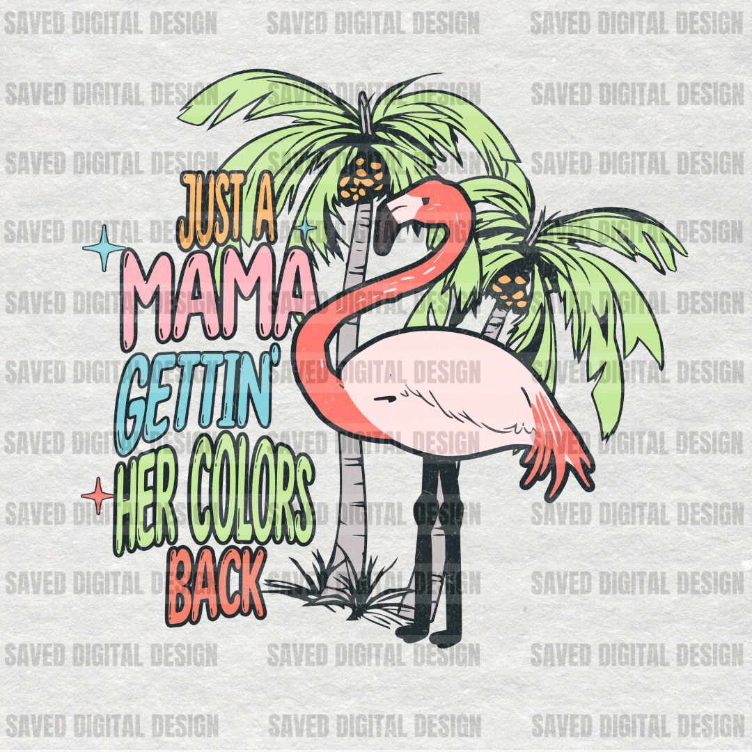 JUST A MAMA GETTIN' HER COLORS BACK PNG