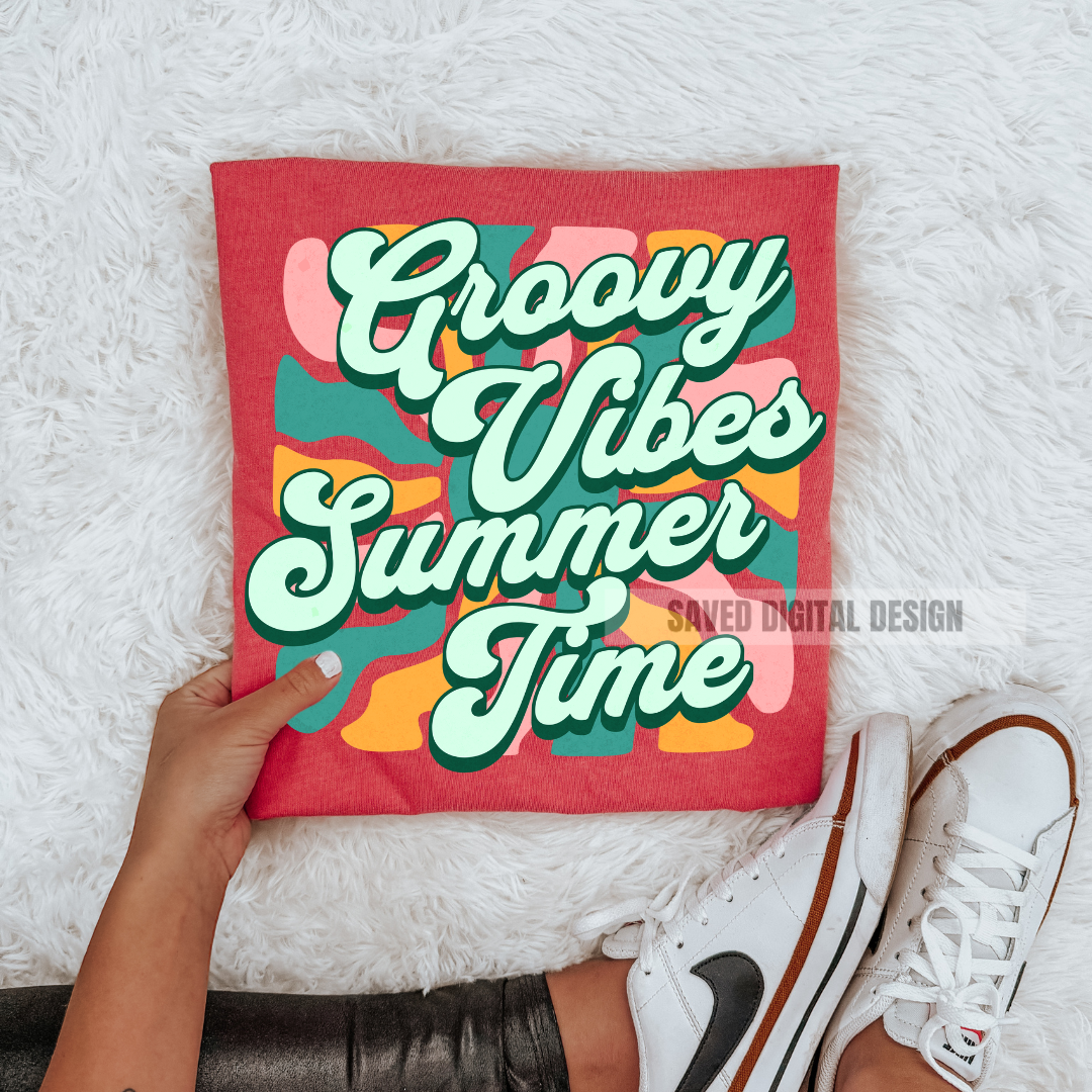 GROOVY VIBES SUMMER TIME PNG
