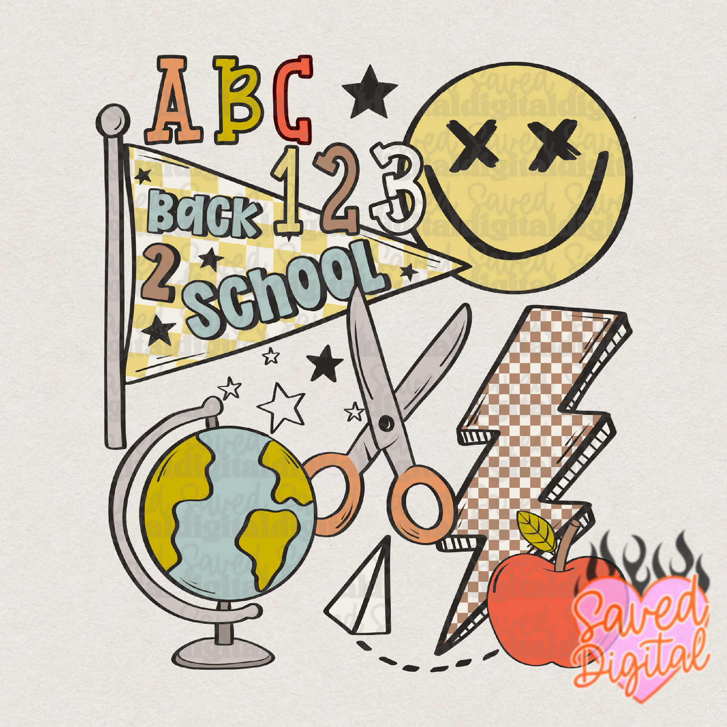 BACK 2 SCHOOL FLAG BOLT