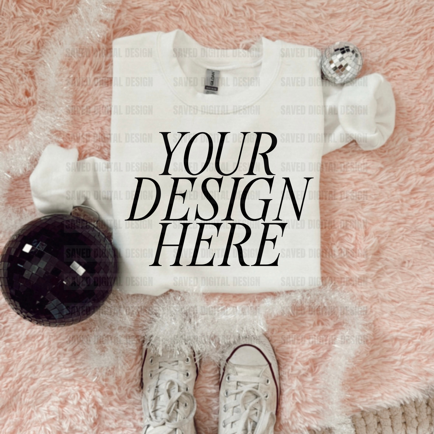 SWEATSHIRT WHITE MOCK