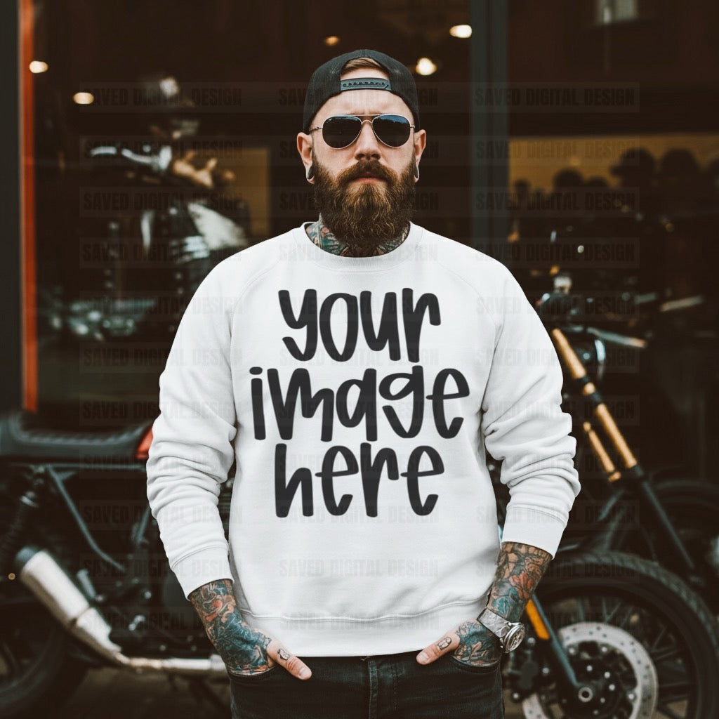 UNBRANDED WHITE T-SHIRT MOCK MEN