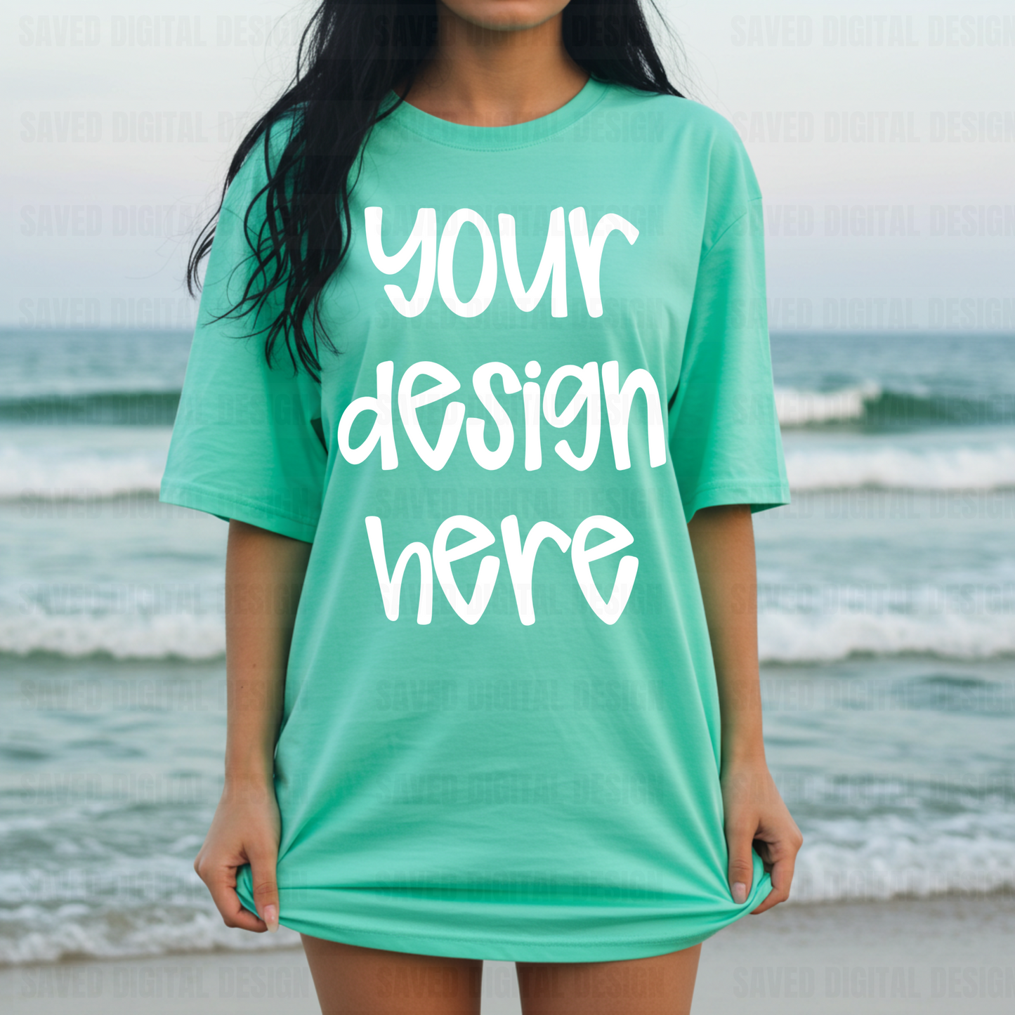 COMFORT COLOR ISLAND REEF MODEL TEE MOCK BEACH