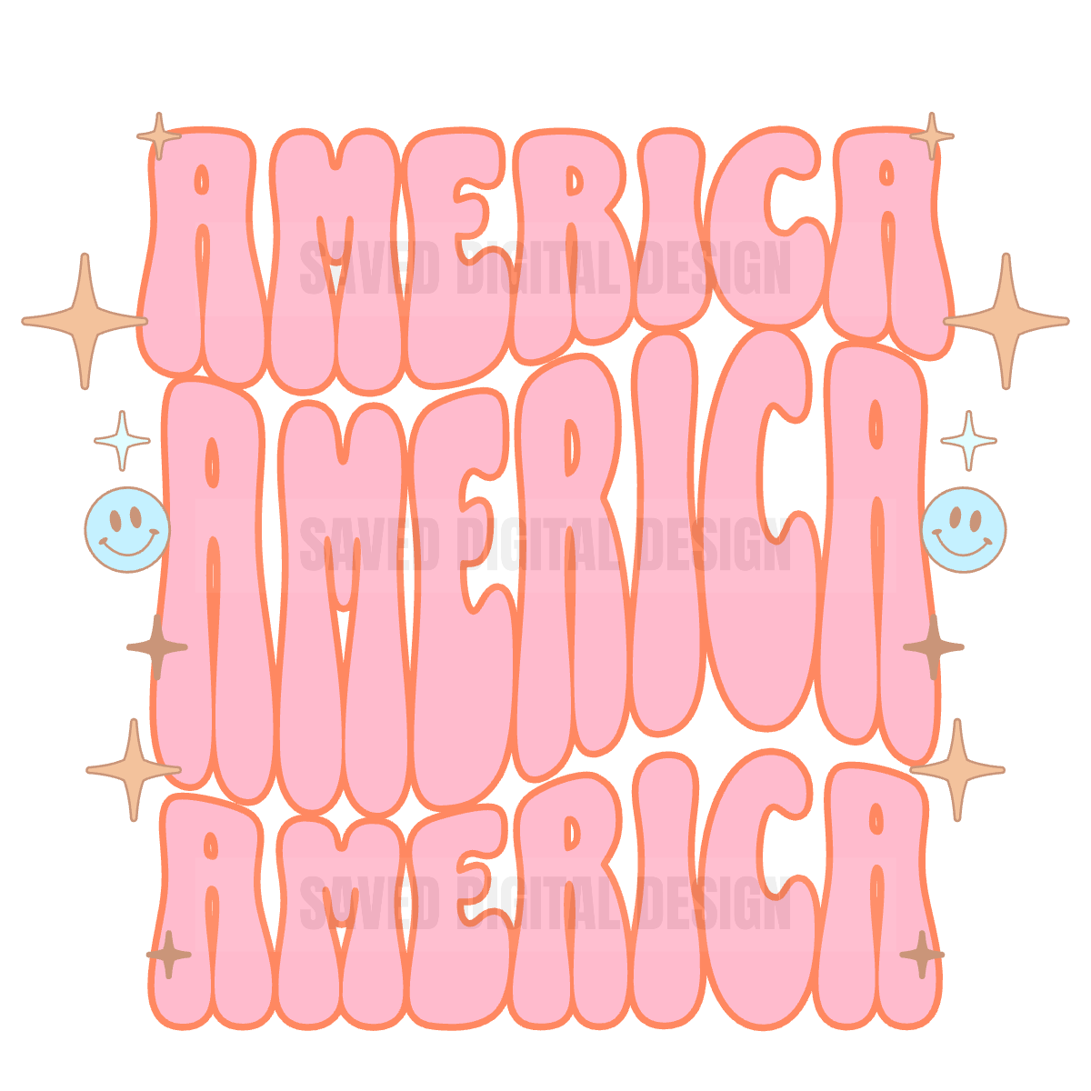 RETRO PINK AMERICA PNG