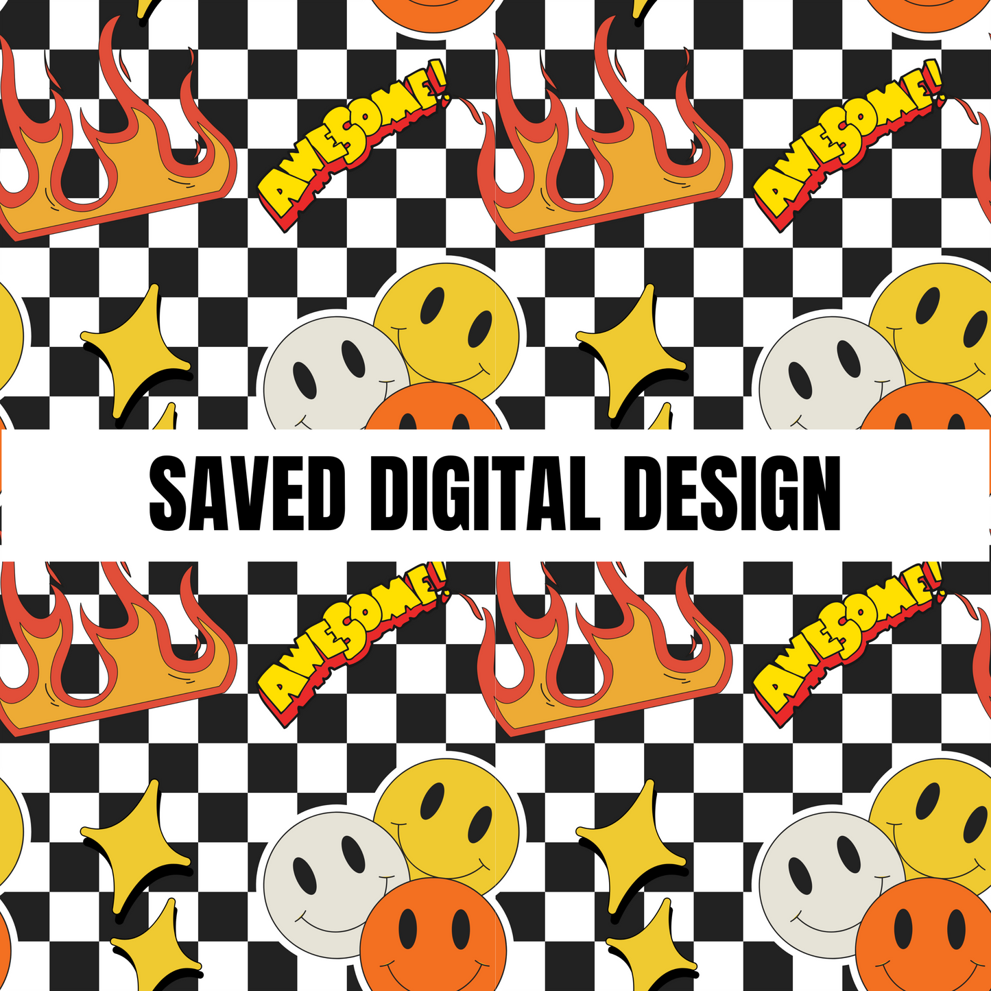 AWESOME RAD RETRO CHECKERED SEAMLESS