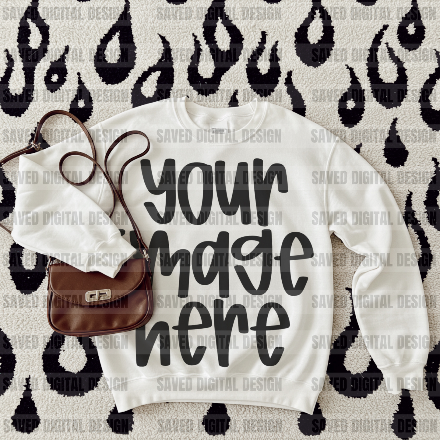 GILDAN WHITE LAYERED MOCK