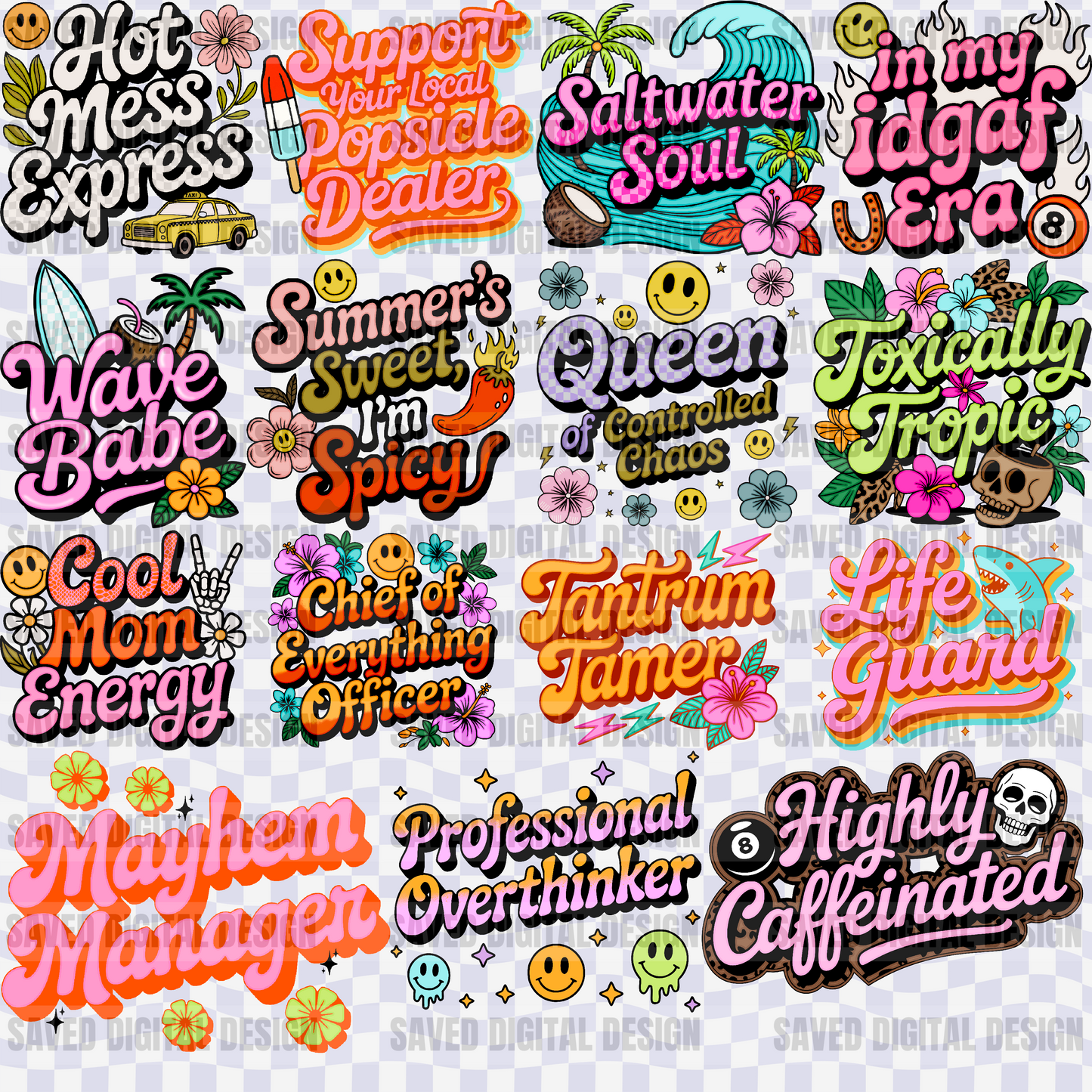 SLOGAN BUNDLE OF 15 PNG