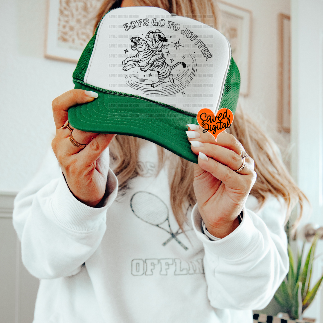 BOYS GO TO JUPITER TRUCKER CAP PNG