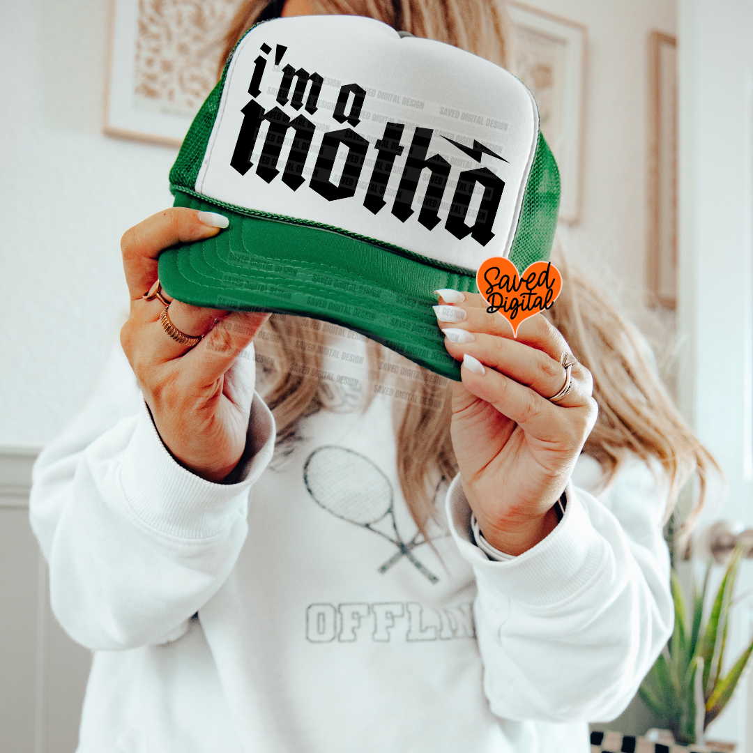 I'M A MOTHA TRUCKER CAP PNG