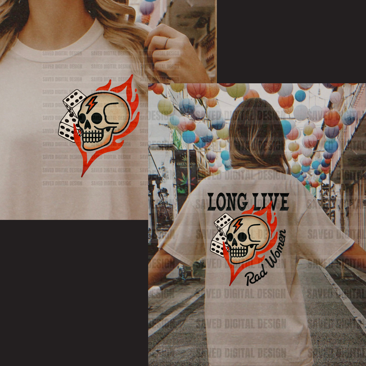 LONG LIVE RAD WOMEN FRONT + BACK