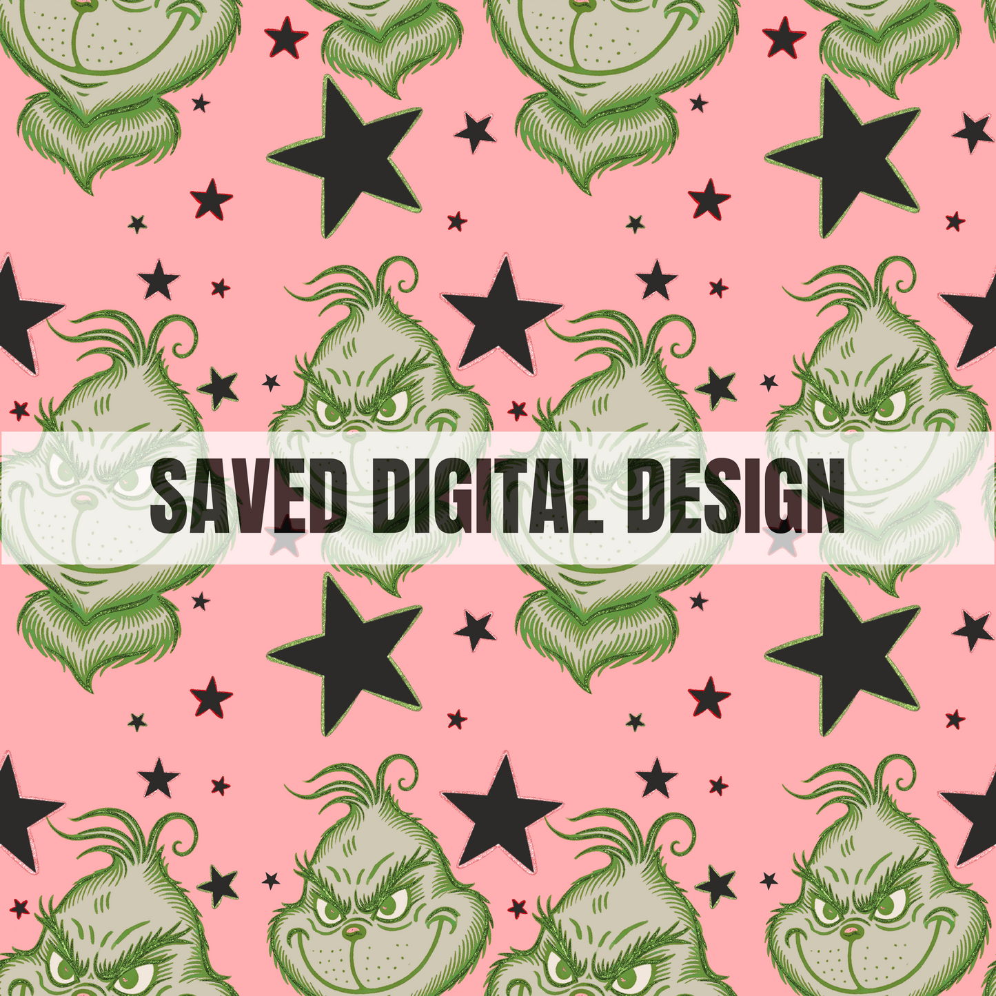 GREEN GUY PINK STARS SEAMLESS