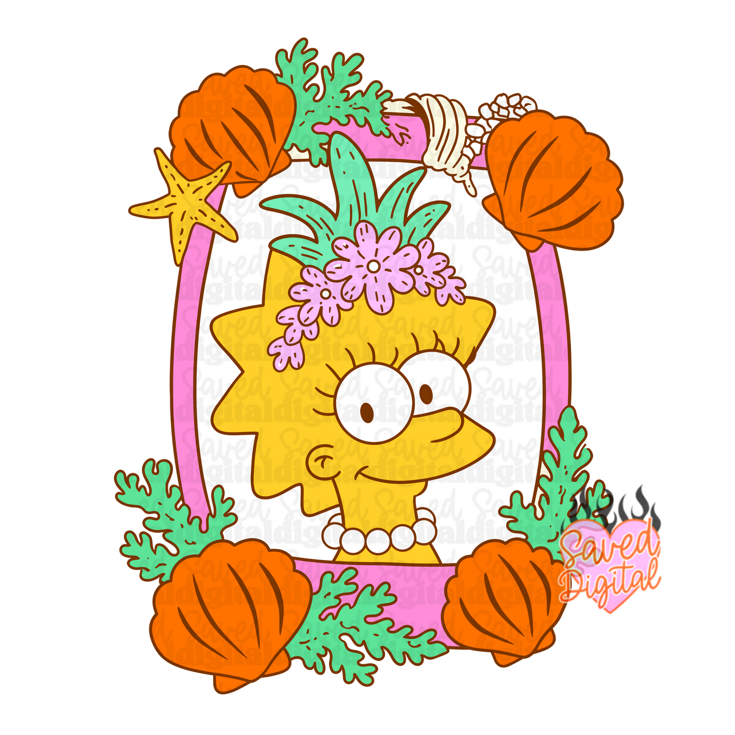 LISA SEASHELL FRAME PNG OR CLIPART