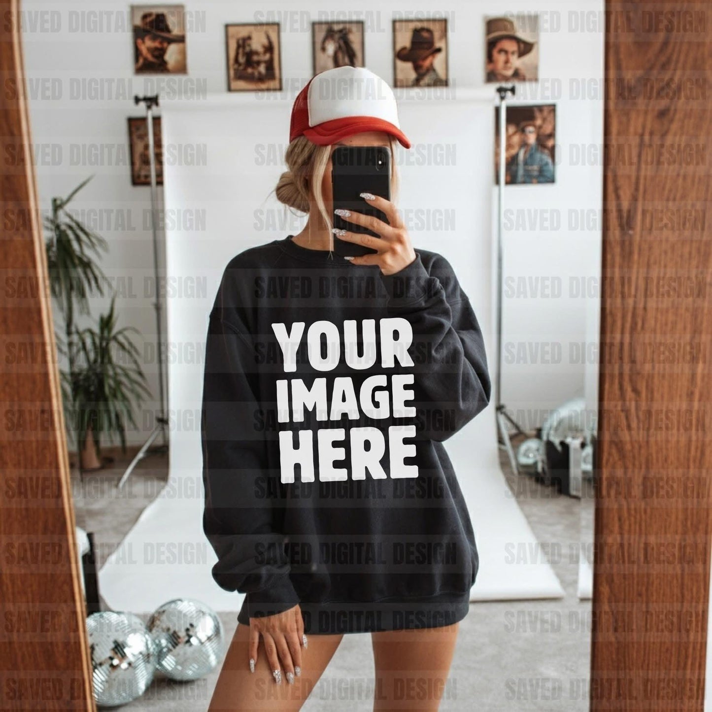 UNBRANDED BLACK SWEATSHIRT MOCK