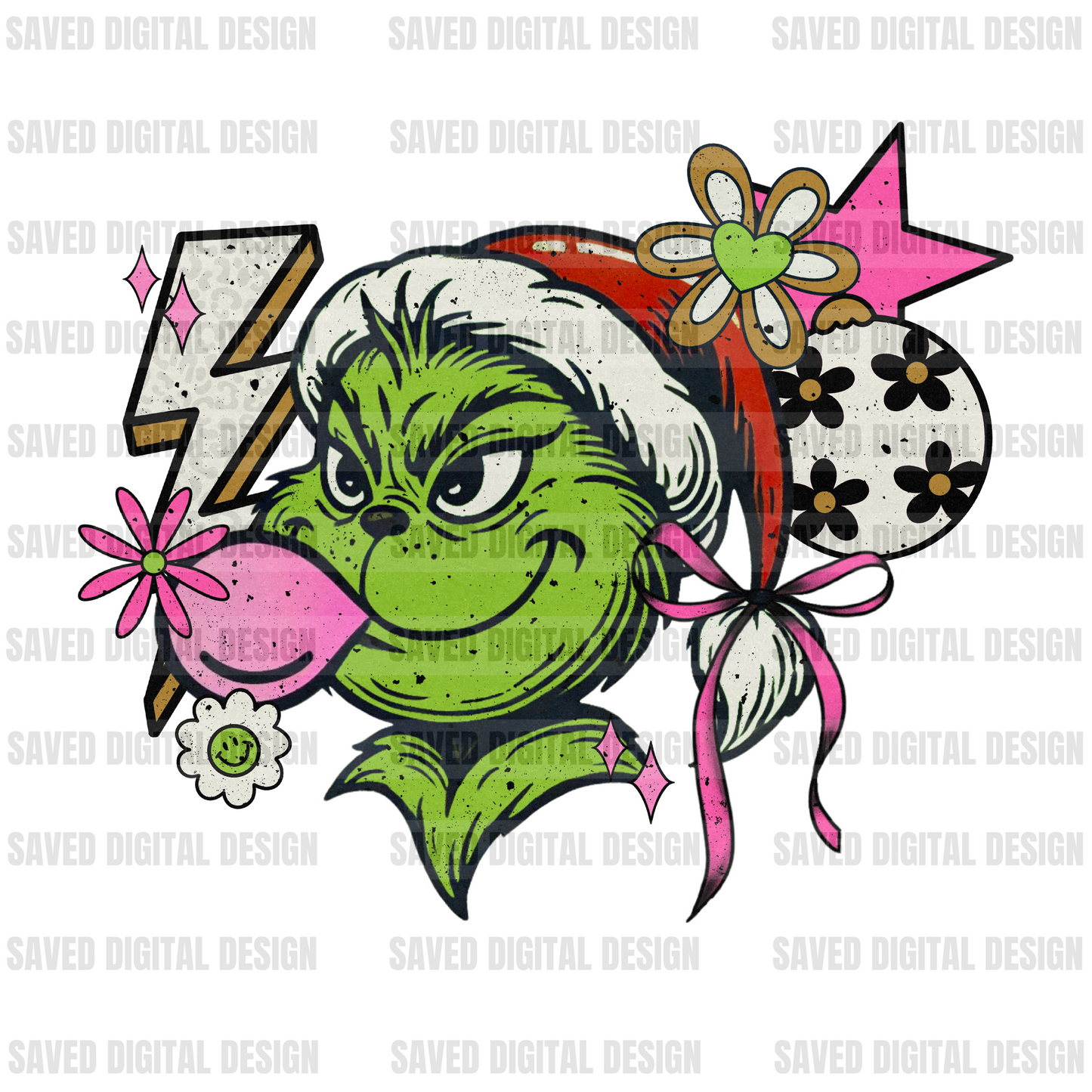 GREEN GUY BUBBLE GUM RETRO COLLAGE