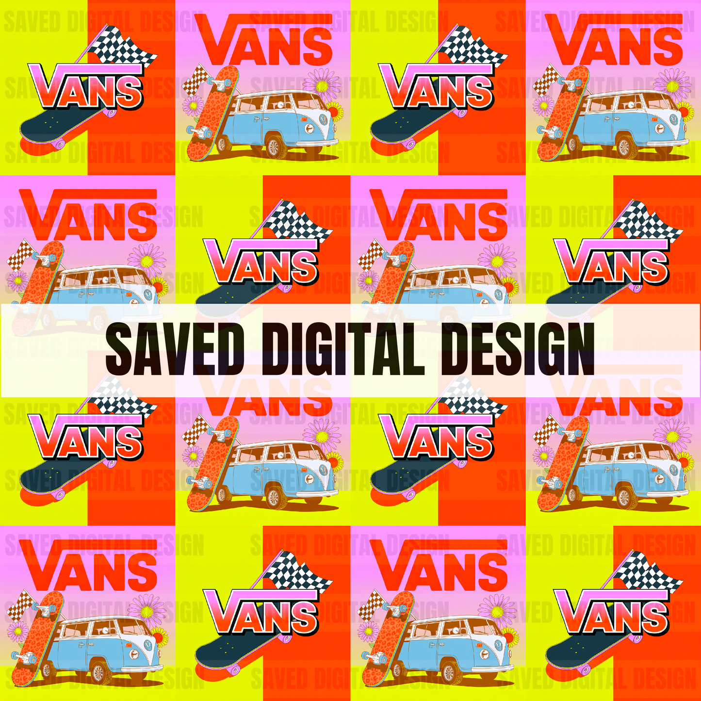 VINTAGE VANS SEAMLESS