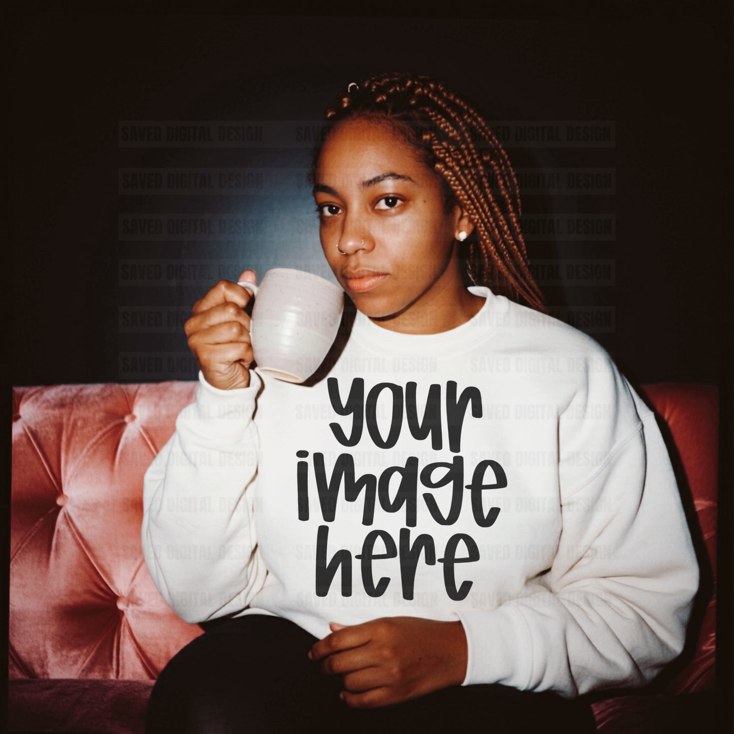 UNBRANDED WHITE SWEATSHIRT MOCK