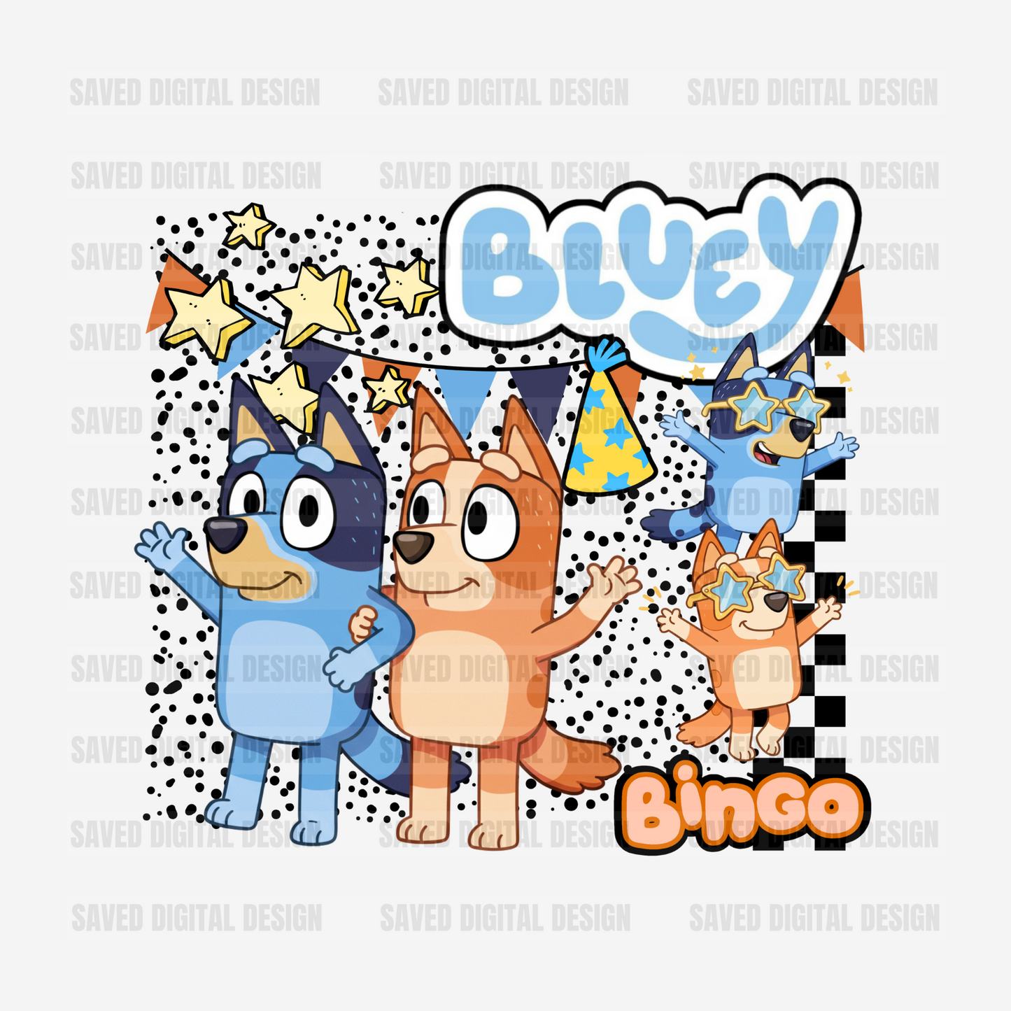 BLUEY KID COLLAGE