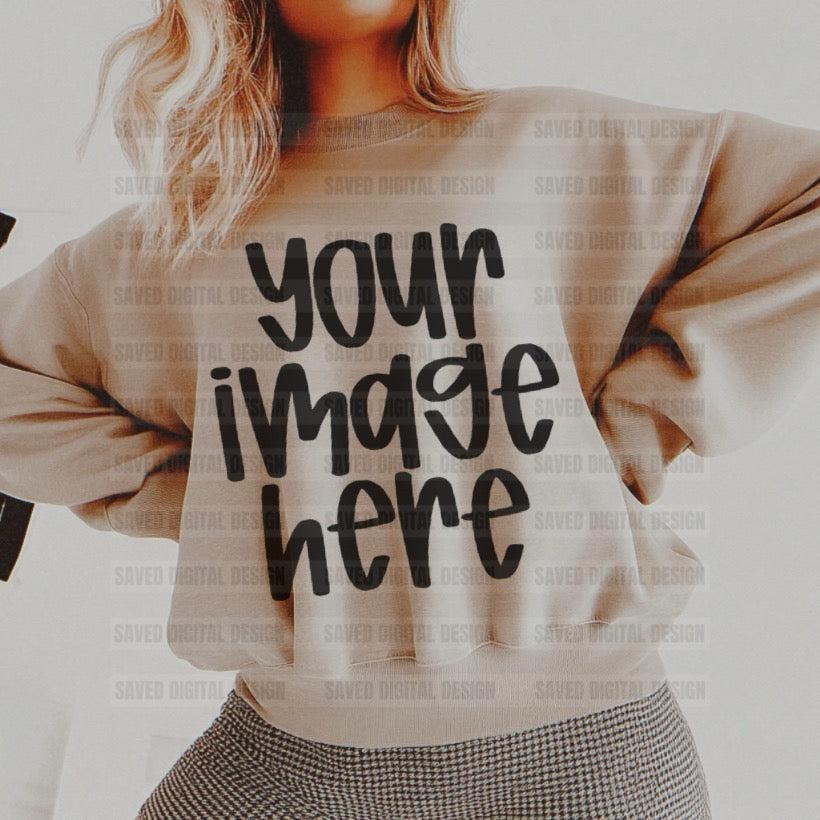 UNBRANDED SAND SWEATSHIRT MOCK