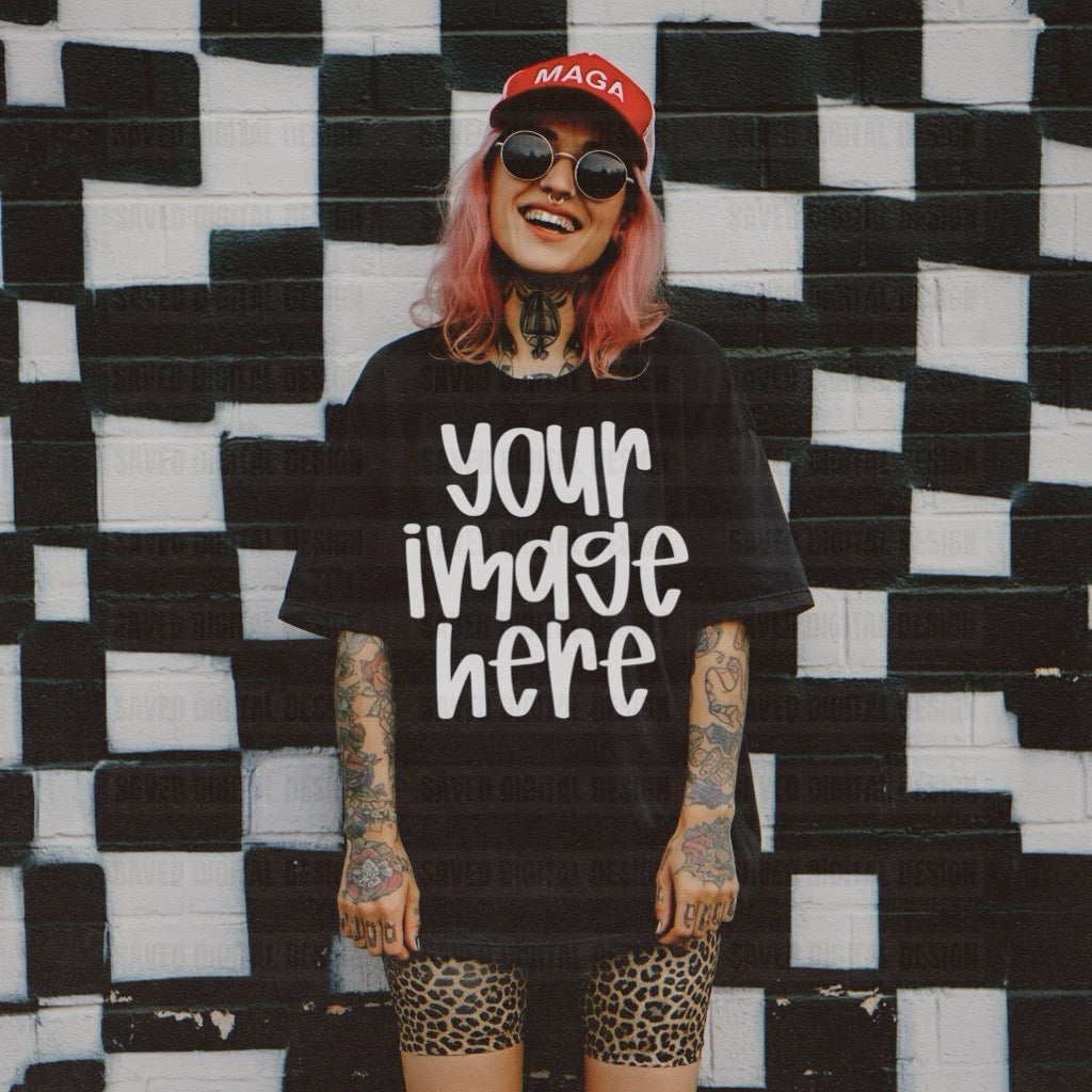 UNBRANDED BLACK T-SHIRT MOCK