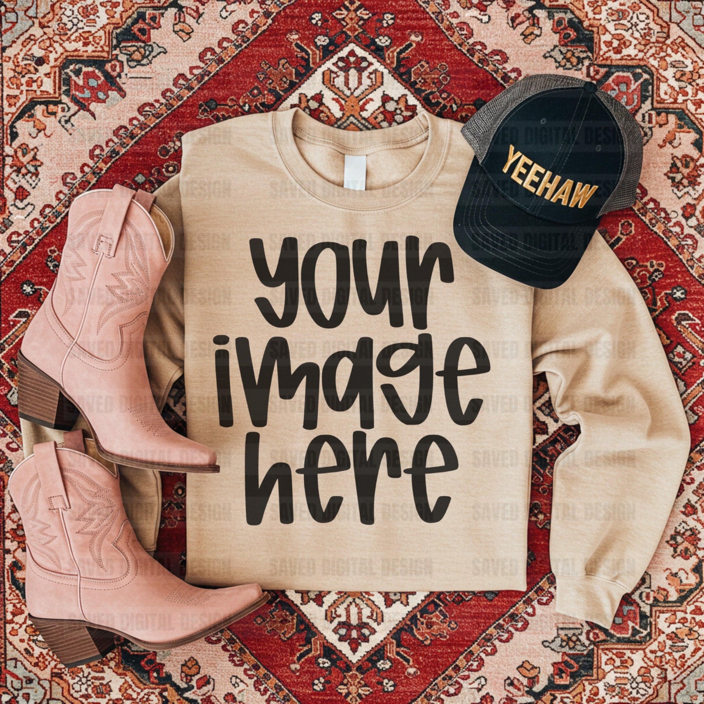GILDAN SAND SWEATSHIRT MOCK