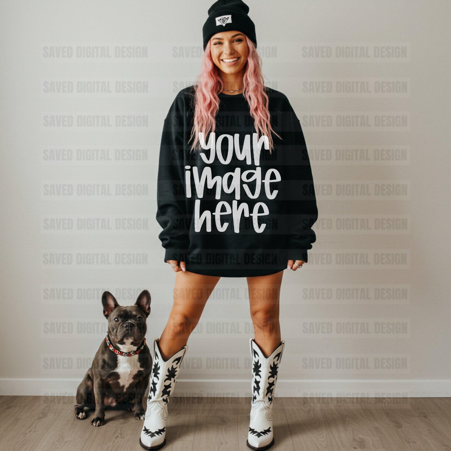 GILDAN BLACK SWEATSHIRT MOCK