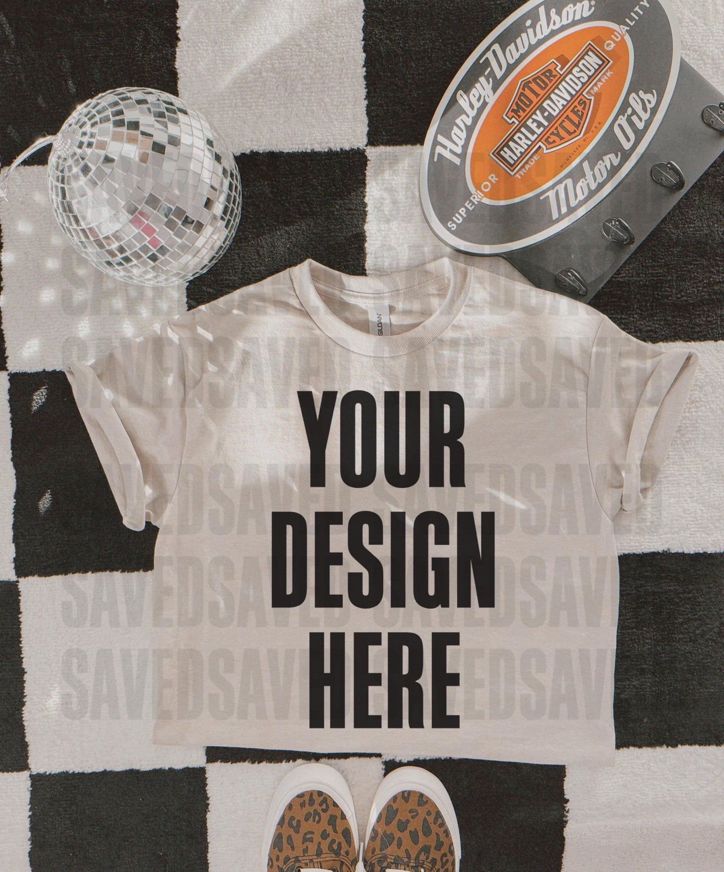 DISCO DAZZLE SAND MOCK UP