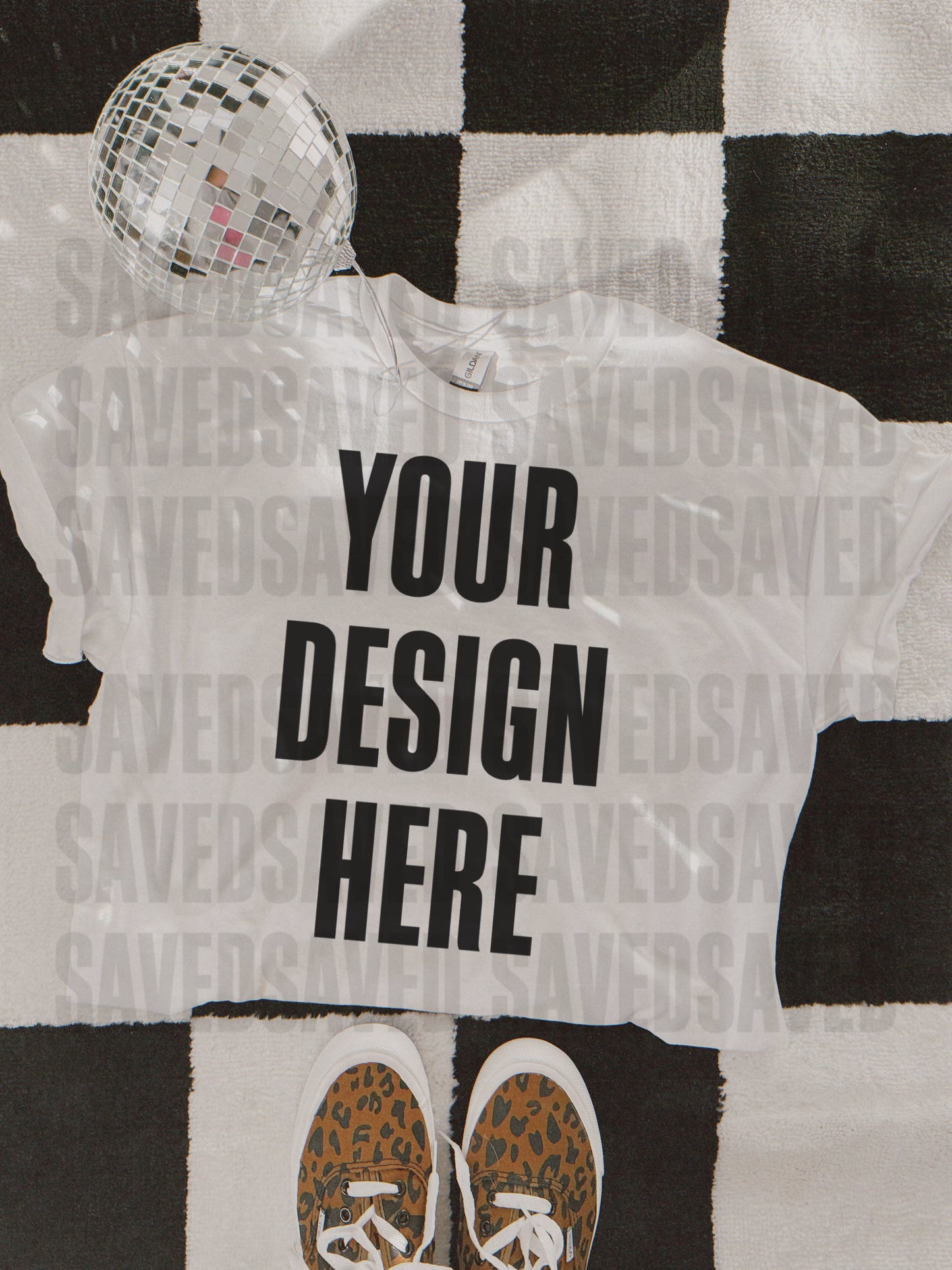DISCO DAZZLE WHITE MOCK UP