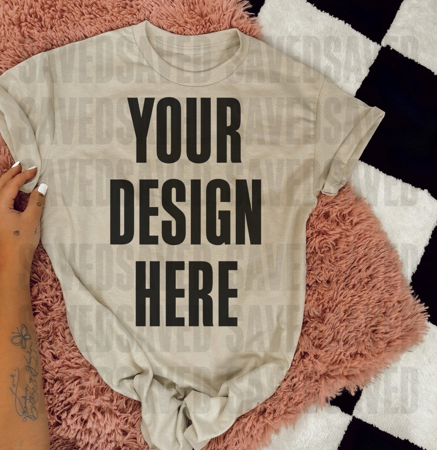 GILDAN T-SHIRT MOCK - SAND