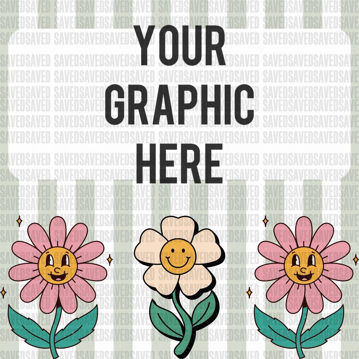 FLOWER TRIO BLANK ADVERTISEMENT GRAPHIC