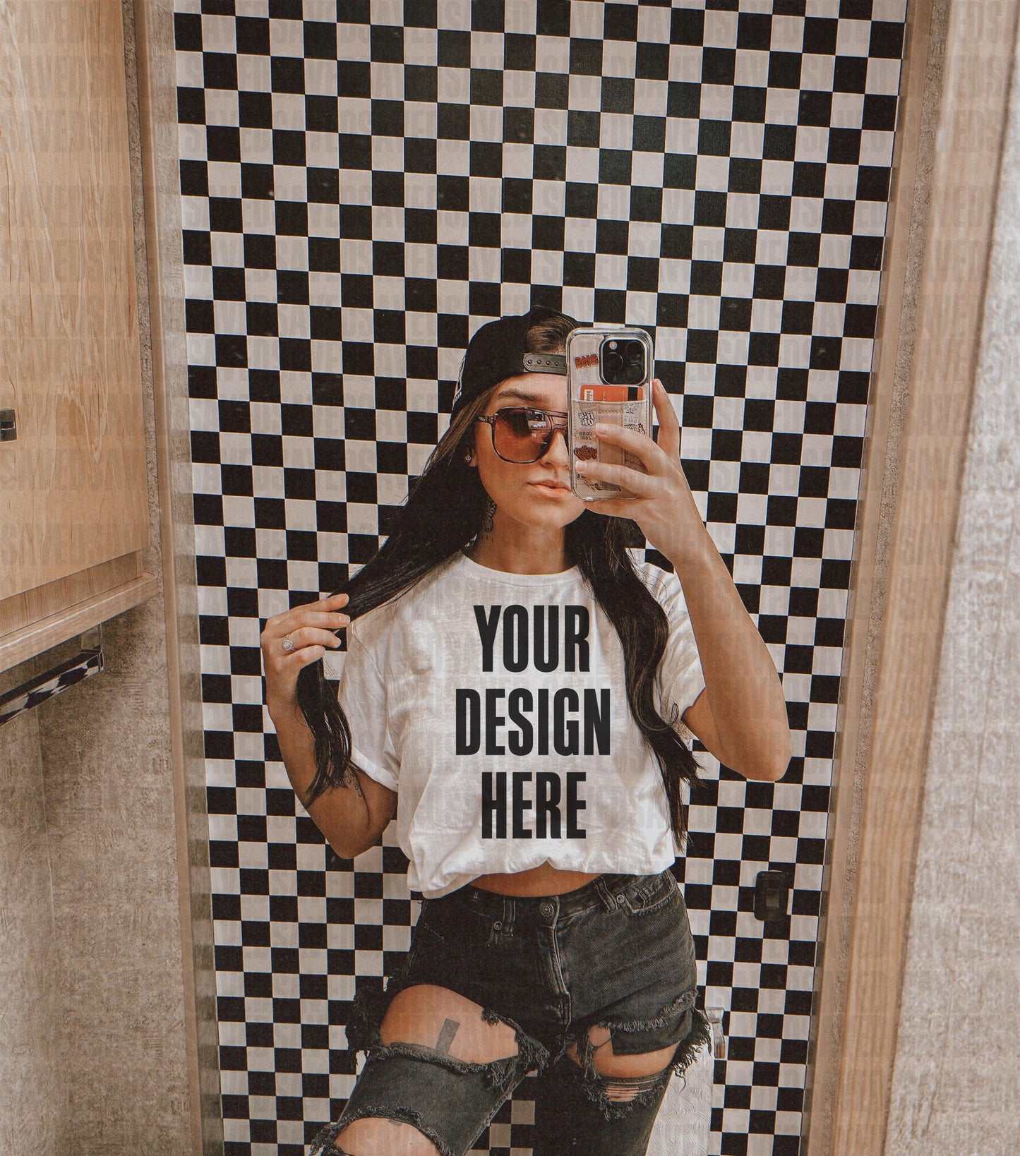 MIRROR MOTO MOCKS WHITE TEE