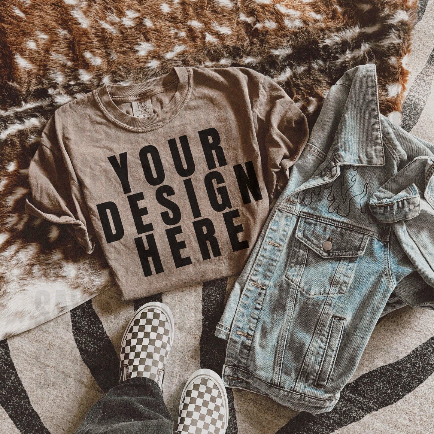 COMFORT COLORS ESPRSSO TEE MOCK