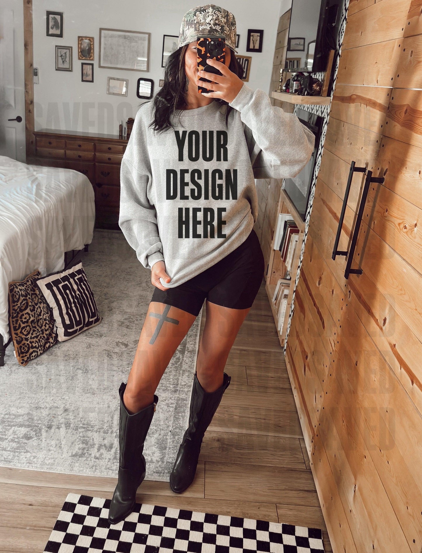 ASH GILDAN SWEATSHIRT MOCK