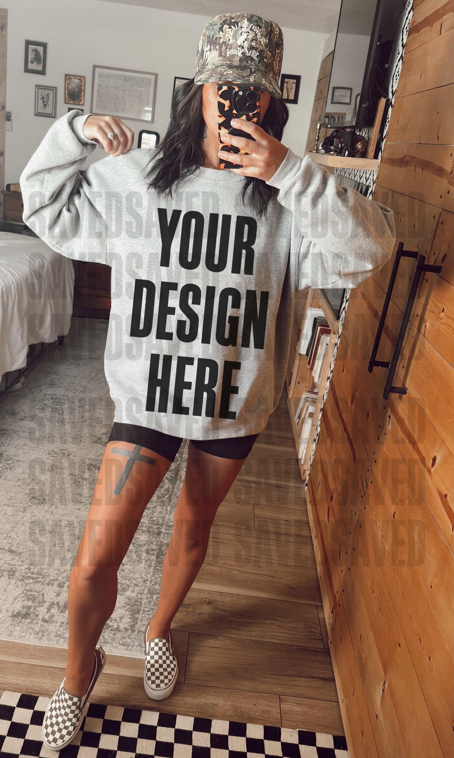 ASH GILDAN SWEATSHIRT MOCK