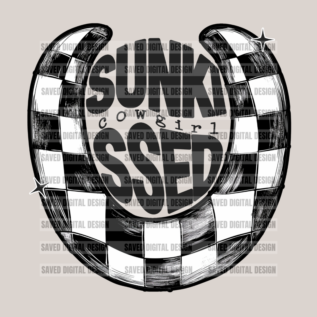 SUNKISSED COWGIRL HORSESHOE PNG