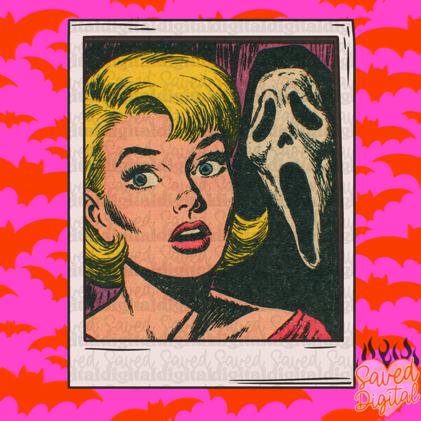 GHOST CARTOON POLAROID - PNG OR CLIPART