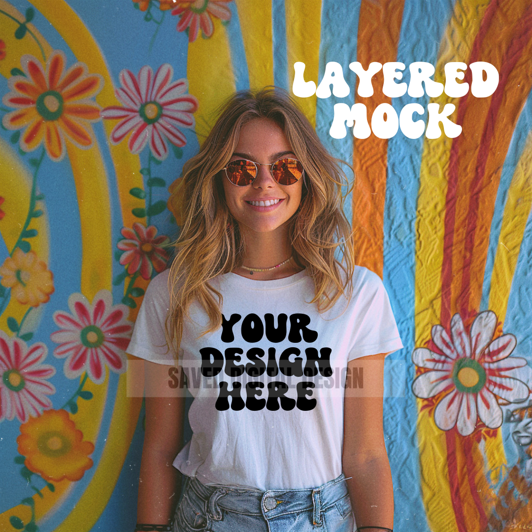 RETRO GROOVY LAYERED MOCK