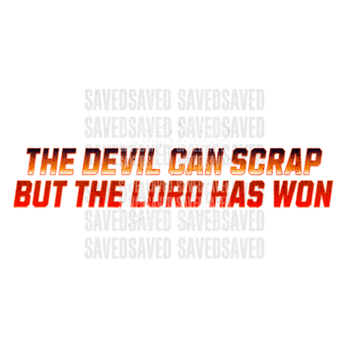 THE LORD HAS WON VINTAGE STYLE PNG