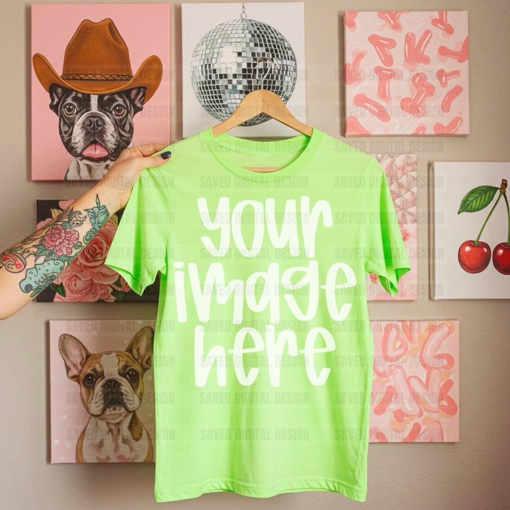 UNBRANDED LIME TEE MOCK