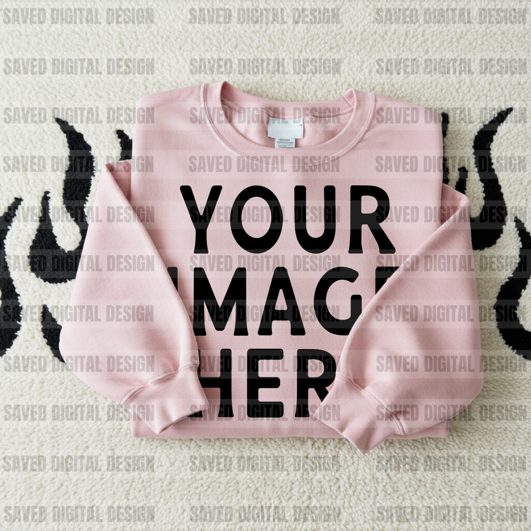 GILDAN LIGHT PINK LAYERED MOCK