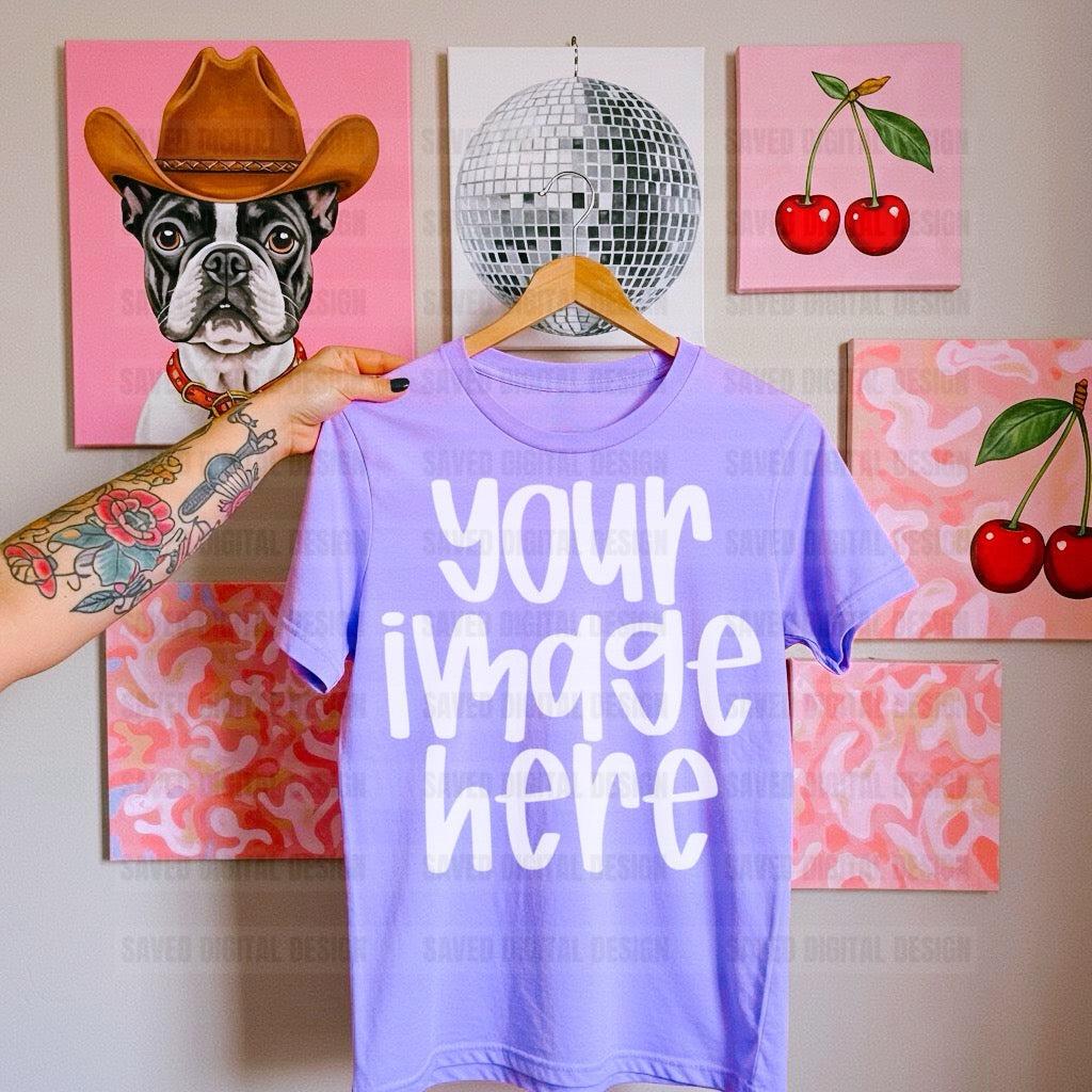 UNBRANDED NEON LILAC TEE MOCK