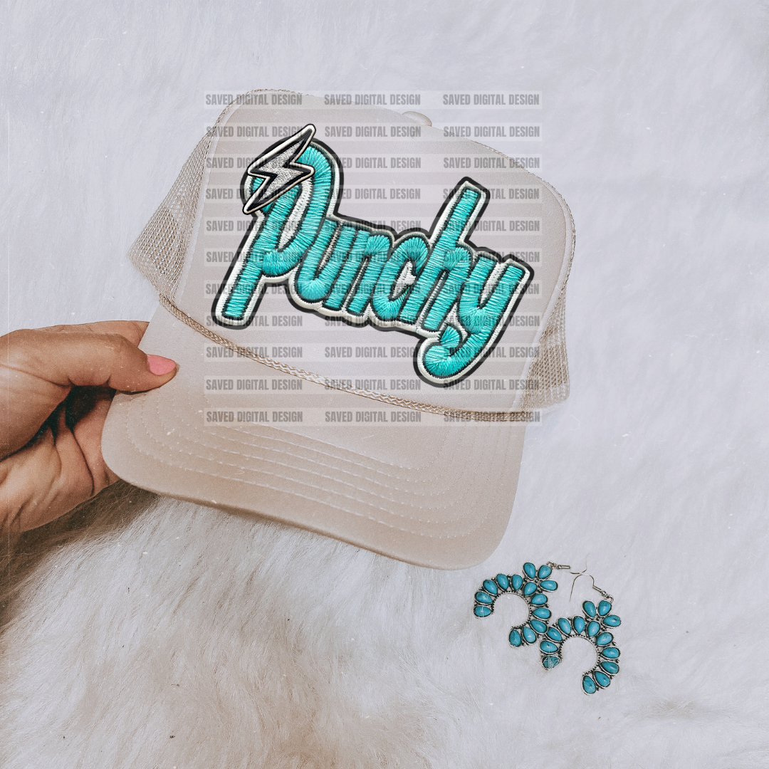 PUNCH WESTERN FAUX HAT PATCH CLUSTER PNG