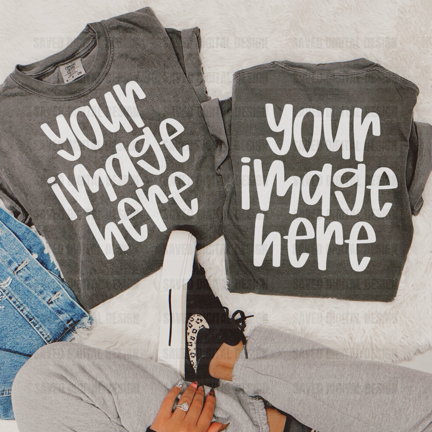 DOUBLE PEPPER COMFORT COLOR T-SHIRT FLAT LAY MOCK JEAN JACKET