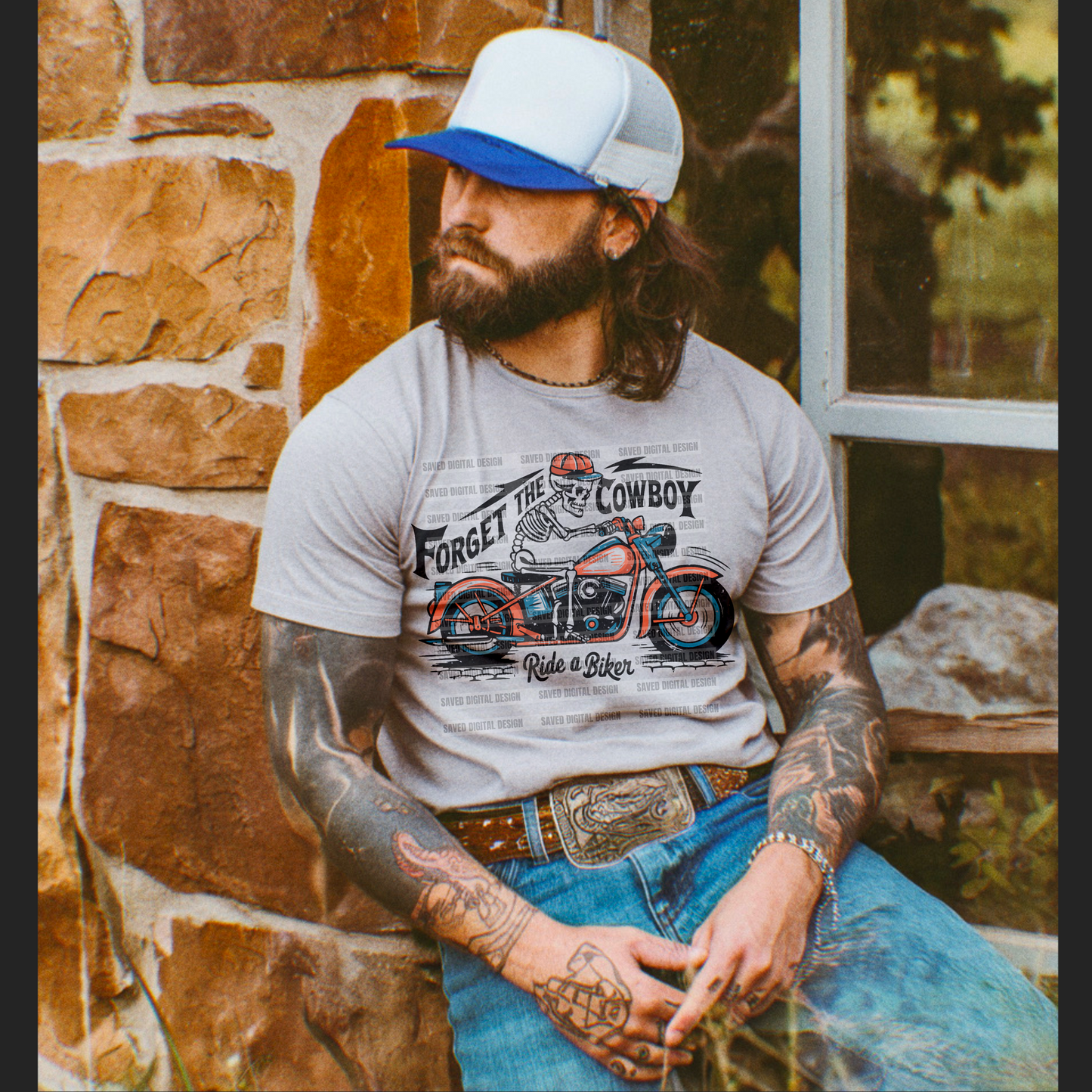 FORGET THE COWBOY RIDE A BIKER
