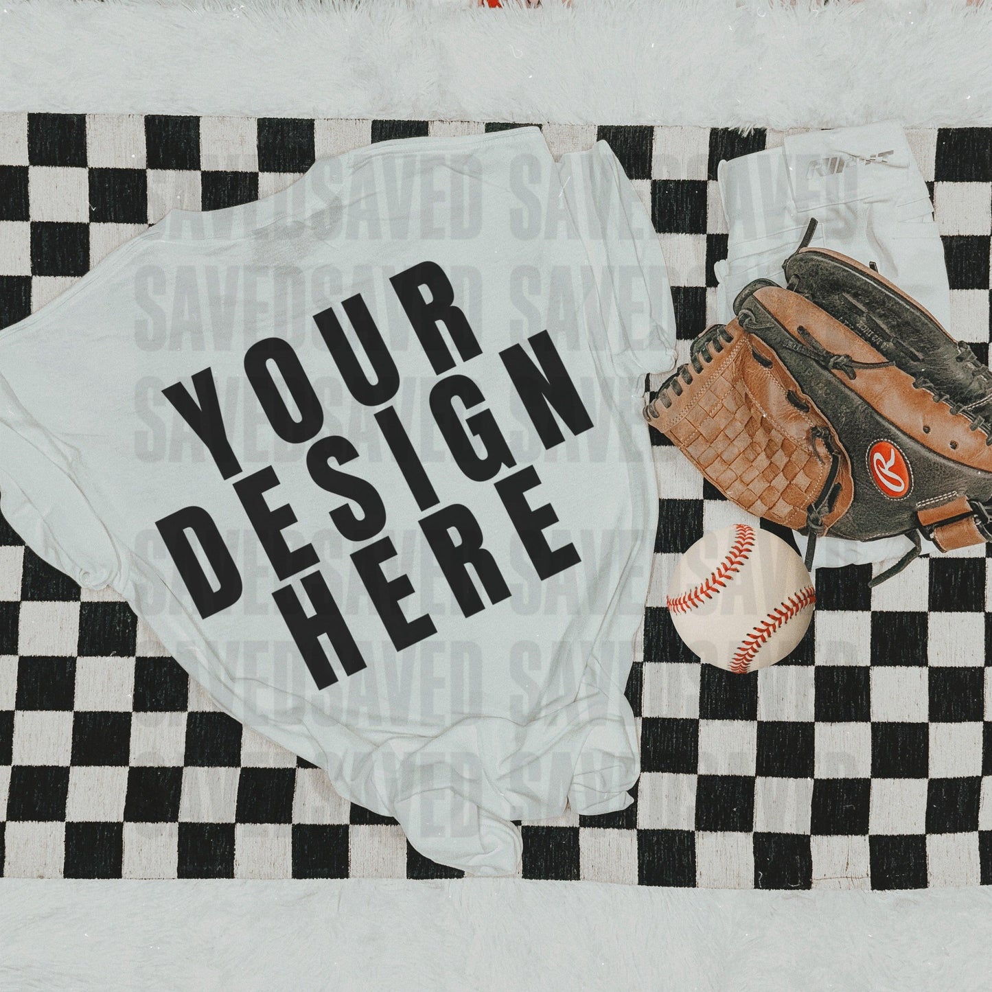 Baseball Mock Front + Back White
