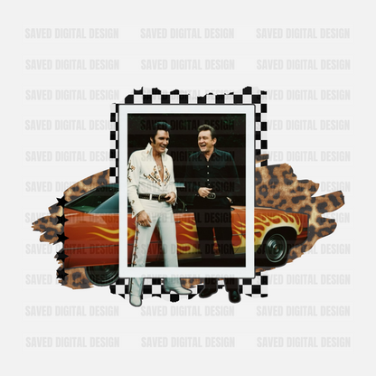 JOHNNY & ELVI CAR CHECKERED LEOPARD