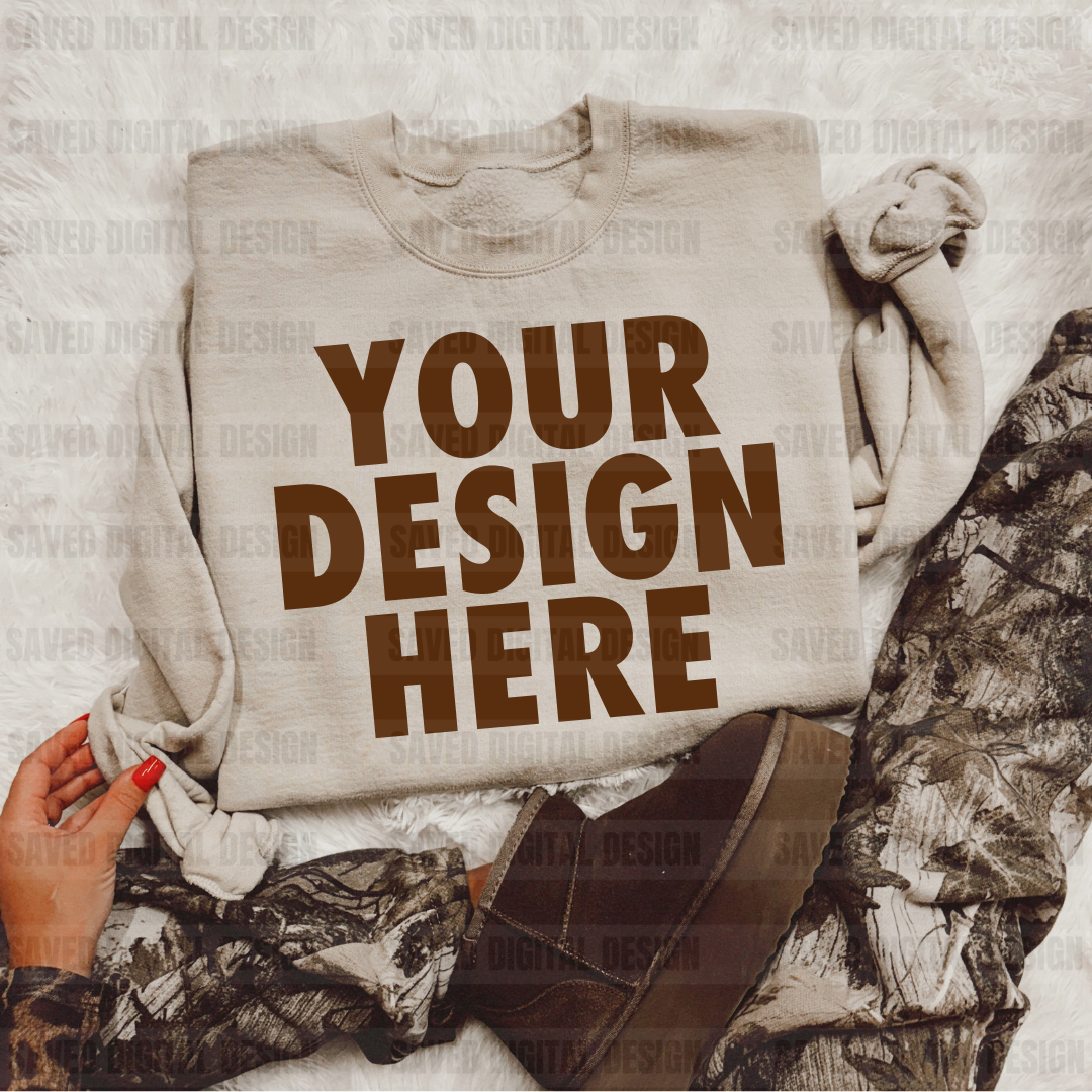 SAND MOCK SWEATSHIRT