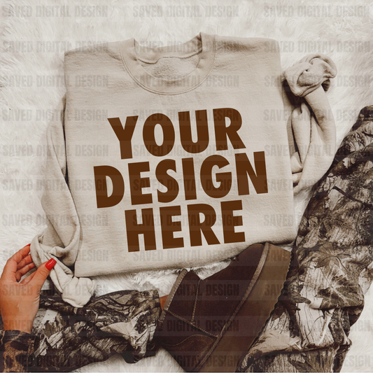 SAND MOCK SWEATSHIRT