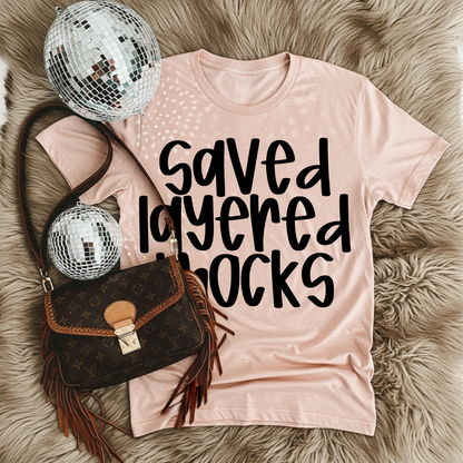 UNBRANDED LIGHT PINK LAYERED MOCK